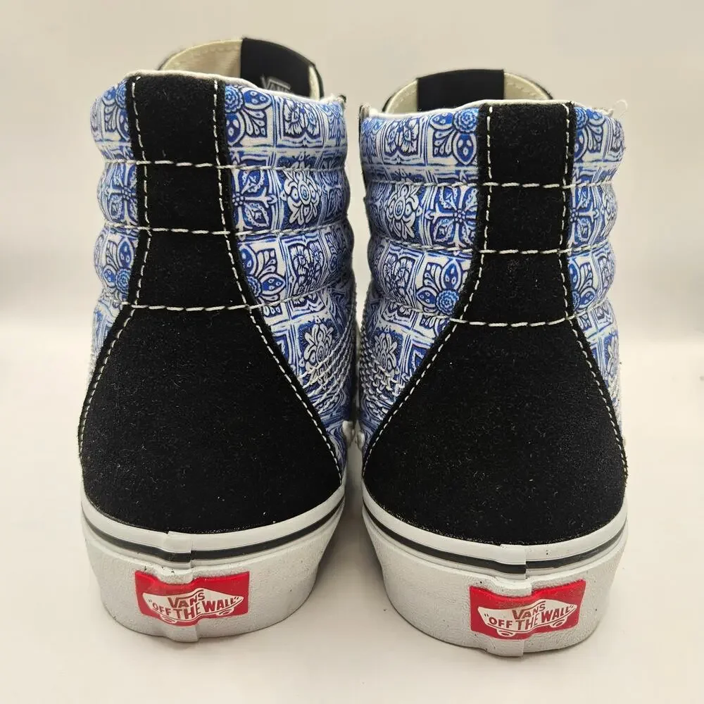 VANS M6/W7.5 SK8-HI BOLT BLACK BLUE LIGHTNING NWOB